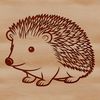 Adorable Hedgehog Vector Graphic A digital representation of a hedgehog, created as a vector image.