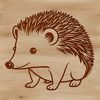 Simple Vector Hedgehog Design A digital illustration of a hedgehog in a simple vector format.