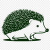 Detailed Hedgehog Vector Image An SVG representation of a hedgehog with detailed design lines and shapes.