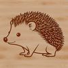 A detailed vector illustration of a small mammal with spikes on its back, suitable for various design applications.