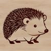 An SVG graphic of a hedgehog, suitable for cutting machine designs or laser engraving projects.