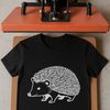 A high-resolution graphic of a hedgehog available for commercial and personal use.
