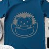 Hedgehog Vector Graphic Design A digital illustration of a hedgehog, suitable for vector graphics and cutting machine use.