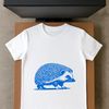 SVG Prickly Mammal Graphic A detailed illustration of a small mammal with a rounded body, spikes on its back, and short legs.