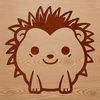 Colorful Hedgehog Illustration A digital illustration of a cute hedgehog in various colors.
