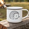 A high-resolution SVG graphic of a solitary hedgehog animal with rounded features.