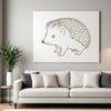 Free SVG Hedgehog Clip Art A high-quality illustration of a hedgehog, suitable for digital use and customizable formats.