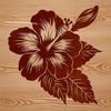 Beautiful Five-Petaled Flower Design A detailed illustration of a hibiscus flower with five petals, suitable for vector design.