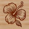 A simple line drawing of a hibiscus flower, ideal for gardening enthusiasts or designers.