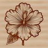 Hibiscus Clip Art Vector Graphics Close-up illustration of a hibiscus flower, suitable for vector design and digital art.
