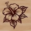 Elegant Hibiscus Clipart Graphics A stylized illustration of a hibiscus flower with multiple petals, suitable for vector graphic design and printing.