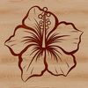 Colorful Hibiscus Flower Graphic A detailed illustration of a hibiscus flower, suitable for gardening designs or floral arrangements.