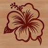 Beautiful Large Petal Flower Design A stylized illustration of a single hibiscus flower with large petals.