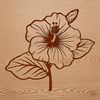 A large, colorful hibiscus flower with intricate details, suitable for vector art designs.