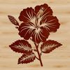 Vector illustration of a hibiscus flower in bloom, ideal for gardening and floral designs.
