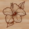 Hibiscus flower illustration in vector format.