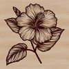 Beautiful Hibiscus Design Vector Art A digital illustration of a hibiscus flower, a type of tropical plant commonly used in gardening and floral arrangements.