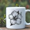 Floral Hibiscus Stencil - Free PDF