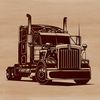 A digital illustration of a semi truck, suitable for vector graphics.