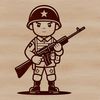 Military Man Vector Icon Male soldier in uniform, vector illustration suitable for commercial or personal projects.