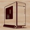 Modern Desktop Design Vector A detailed vector illustration of a desktop computer, suitable for various uses including design and crafting projects.