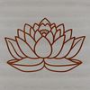 Free Vector Art Lotus Design A detailed illustration of a lotus flower with a rounded base and symmetrical petals, suitable for vector art design.