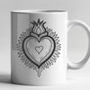Sacred Heart Illustration SVG Icon An illustration of the Sacred Heart in vector format.