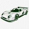 Beautiful Car Clip Art SVG A sleek racing car with bold lines and bright colors, ideal for vector art designs.