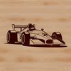 A sleek racing car designed in vector format for digital use.