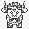 Unique Highland Cow PNG - For Farm Project