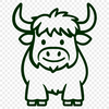 Artistic Cow PNG - For Laser Project