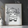 Creative Highland Cow In DXF - Free Download