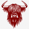 Highland Cow Digital Art In SVG, PNG, PDF And DXF Formats