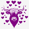 Highland Cow Clipart In SVG, PNG, PDF And DXF Formats