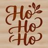 Christmas quotes in a festive holiday font with the iconic 'ho ho ho' phrase.