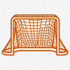 Illustrated Hockey Equipment for Designers A detailed illustration of a hockey goal, ideal for vector design projects.