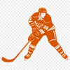 A stylized illustration of a hockey player in action, created as a vector graphic for various design applications.