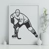 Vector Sports Figure Design Hockey Player Vector Illustration - A detailed SVG design of a sports figure in action.