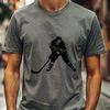 Vector Ice Hockey Player Illustration A stylized illustration of an ice hockey player in action, suitable for vector graphic design and cutting machine projects.