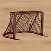 Vector Hockey Stencil Design A detailed illustration of a hockey goal, suitable for cutting machines or laser cutting.
