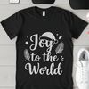 A festive holiday phrase Joy to the World in a vector font style.
