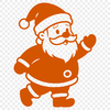 A jovial figure in red clothing with a white beard and hat, traditionally associated with Christmas celebrations.
