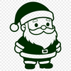 Vector illustration of Santa Claus in winter attire.