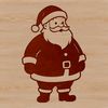 A free SVG silhouette of Santa Claus for commercial and personal use.