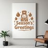 Christmas quote graphics with festive winter phrases and illustrations in vector format.