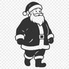 A vector illustration of Father Christmas in red and white attire.