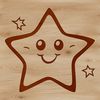 A stylized illustration of a Christmas star symbol made from vector graphics.
