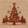 A stylized illustration of a festive holiday tree, designed for digital use.