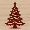 A simple digital illustration of a Christmas tree, suitable for commercial or personal use.