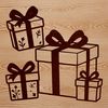 A simple vector illustration of a gift box with a bow, suitable for various occasions including Christmas and birthdays.